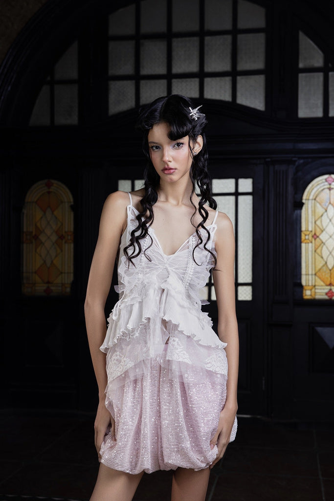 Get trendy with [UNOSA] Elf fairy butterfly halter dress set -  available at Peiliee Shop. Grab yours for $50 today!