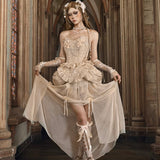 Get trendy with [Blood Supply] The Damaged Ballerina Dream Camisole Corset Top - Clothing available at Peiliee Shop. Grab yours for $55 today!