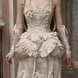 Get trendy with [Blood Supply] The Damaged Ballerina Dream Camisole Corset Top - Clothing available at Peiliee Shop. Grab yours for $55 today!