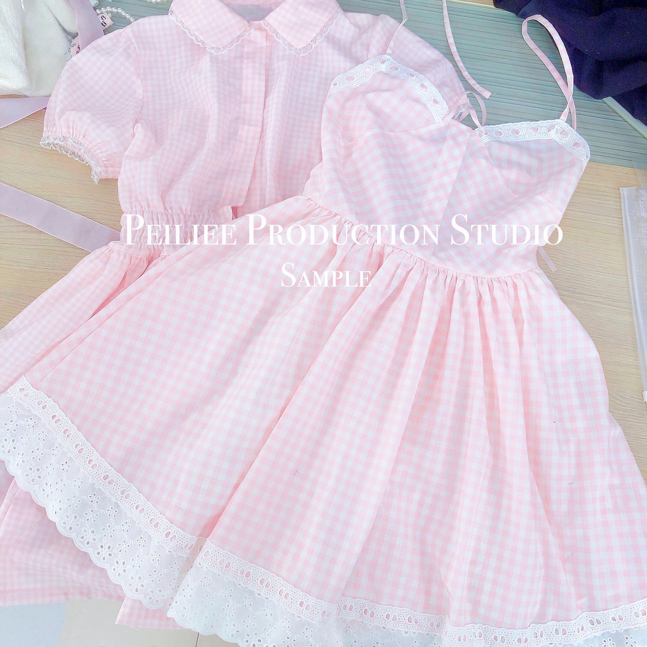 Get trendy with Sweden Warehouse [By Peiliee] Afternoon Tea At Tiffany Gingham Babydoll Mini Dress Lolita 1997 style -  available at Peiliee Shop. Grab yours for $30 today!