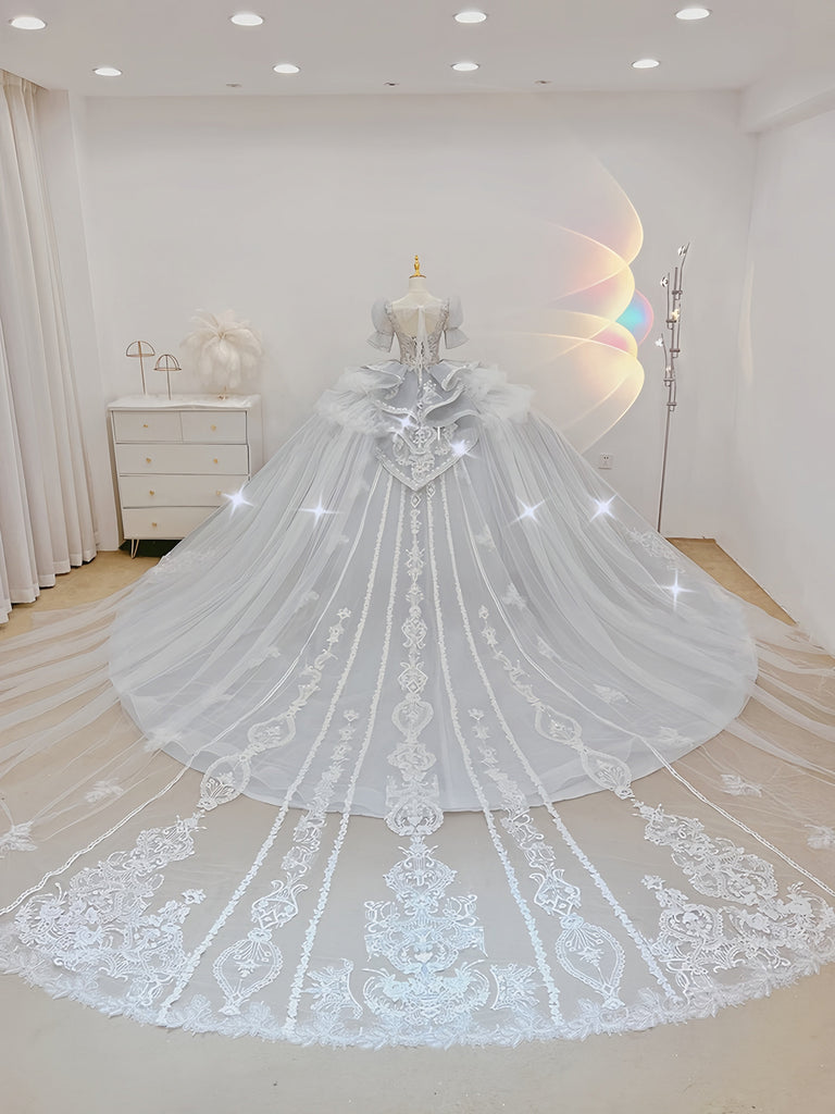 Cinderella Crystal Palace Wedding Dress Gown Midi Dress - Premium  from Peiliee Shop - Just $149.00! Shop now at Peiliee Shop