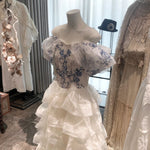 Get trendy with [Haute couture] La Fille De Porcelaine Wedding Dress New Vintage Dress Handmade By Ankin -  available at Peiliee Shop. Grab yours for $499 today!