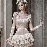 Get trendy with [Blood Supply] Lace Ballerina Corset Bralette Top Camisole - Clothing available at Peiliee Shop. Grab yours for $41 today!