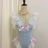 Get trendy with [Handmade Lingeire] Blue Angel Melody Lingerie Bodysuit -  available at Peiliee Shop. Grab yours for $39.90 today!