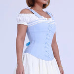 Get trendy with Disney Princess-style Fishbone Corset -  available at Peiliee Shop. Grab yours for $71 today!