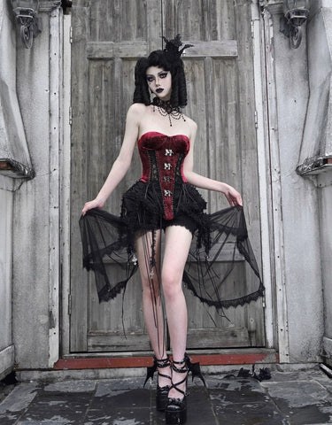 Ladies Gothic Vintage Party Stage Lace-Up Corset - The Little Connection