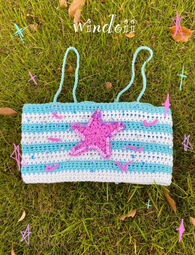 Get trendy with [Customized Handmade] Twinkle Little Star Handmade knitting top by windoii -  available at Peiliee Shop. Grab yours for $45 today!