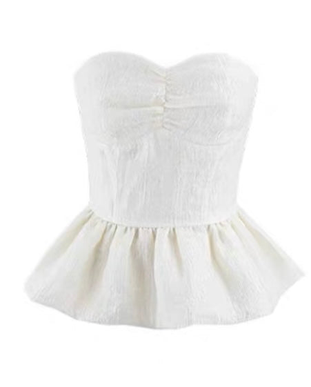 [Mummy Cat]Snowflake White Bustier Fairy Top - Premium  from Mummy Cat - Just $31! Shop now at Peiliee Shop