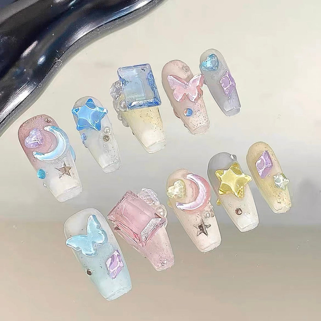 Get trendy with Reusable Fantasy Star Nail Art Products Wear Nail Tablets - Accessories available at Peiliee Shop. Grab yours for $18 today!