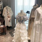 Get trendy with [Haute couture] La Fille De Porcelaine Wedding Dress New Vintage Dress Handmade By Ankin -  available at Peiliee Shop. Grab yours for $499 today!