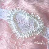 Get trendy with [Customized Handmade] Dolly Hearts Handmade heart shaped knitting top by Windoii Christmas -  available at Peiliee Shop. Grab yours for $45 today!