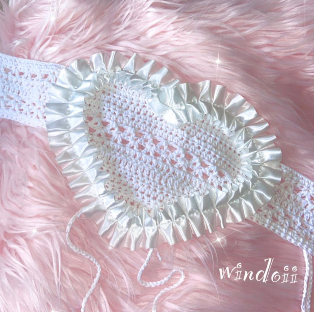[Customized Handmade] Dolly Hearts Handmade heart shaped knitting top by windoii - Premium  from Windoii - Just $45.00! Shop now at Peiliee Shop