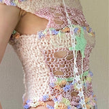 Get trendy with [Customized handmade] Spring Coral hand knitted top -  available at Peiliee Shop. Grab yours for $69.90 today!