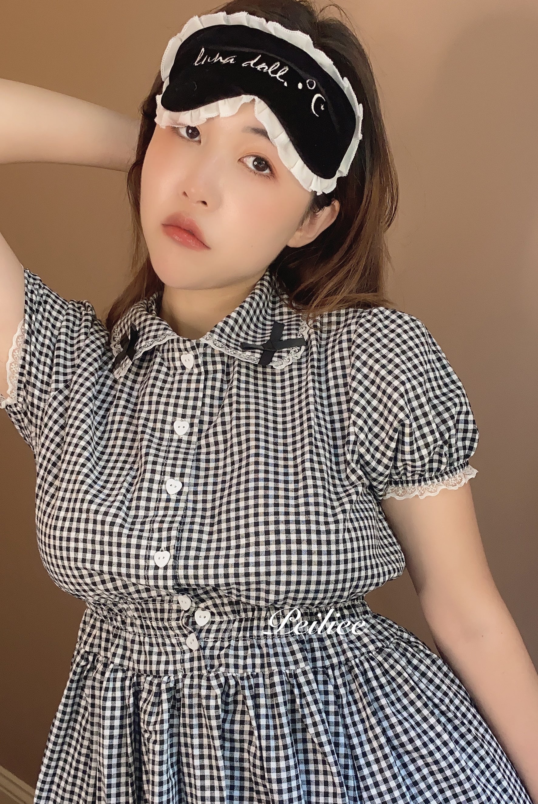 Get trendy with Sweden Warehouse [By Peiliee] Afternoon Tea At Tiffany Gingham Babydoll Mini Dress Lolita 1997 style -  available at Peiliee Shop. Grab yours for $30 today!