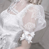 Get trendy with [Blood Supply] Sleepy Alice Doll Core Mini Dress - Clothing available at Peiliee Shop. Grab yours for $52 today!