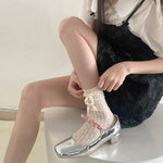 Get trendy with Ribbon Babydoll Below-knee Socks -  available at Peiliee Shop. Grab yours for $6.50 today!