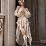 Get trendy with [Blood Supply]Classical court gorgeous lantern sleeve dress - Clothing available at Peiliee Shop. Grab yours for $64 today!