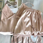 Get trendy with Champagne Rose Satin Sleepwear Set -  available at Peiliee Shop. Grab yours for $19.90 today!