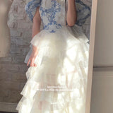 Get trendy with [Haute couture] La Fille De Porcelaine Wedding Dress New Vintage Dress Handmade By Ankin -  available at Peiliee Shop. Grab yours for $499 today!