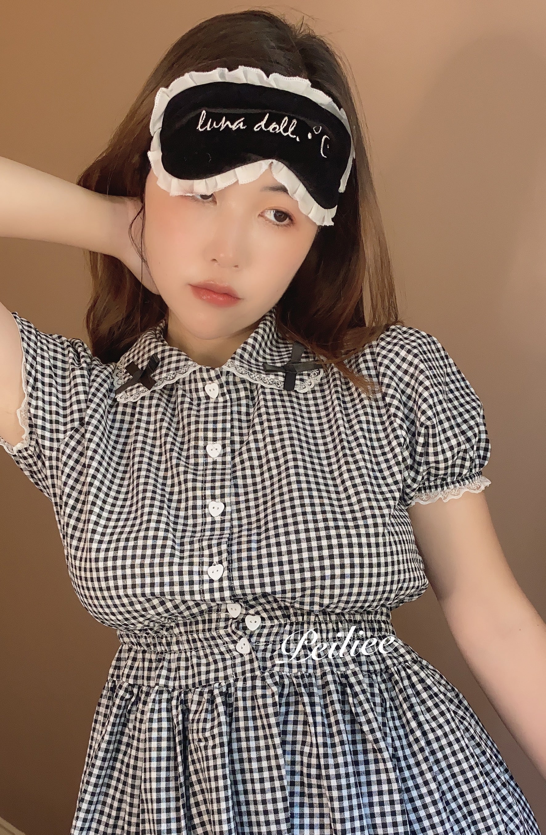 Get trendy with Sweden Warehouse [By Peiliee] Afternoon Tea At Tiffany Gingham Babydoll Mini Dress Lolita 1997 style -  available at Peiliee Shop. Grab yours for $30 today!