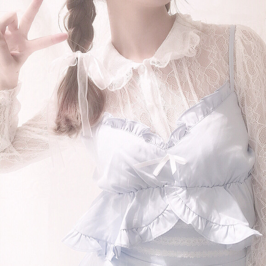 [Last One Sweden Warehouse] Rose de versailles babydoll classic lace shirt - Premium  from Peiliee Shop - Just $22.00! Shop now at Peiliee Shop
