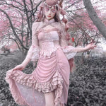 Get trendy with The Sakura Fairy Velvet Lace Dress - Dresses available at Peiliee Shop. Grab yours for $35.90 today!