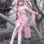 Get trendy with The Sakura Fairy Velvet Lace Dress - Dresses available at Peiliee Shop. Grab yours for $35.90 today!
