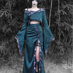 Get trendy with Evil Snake Wide Sleeves Kimono Style Dress Set - Dresses available at Peiliee Shop. Grab yours for $44.75 today!