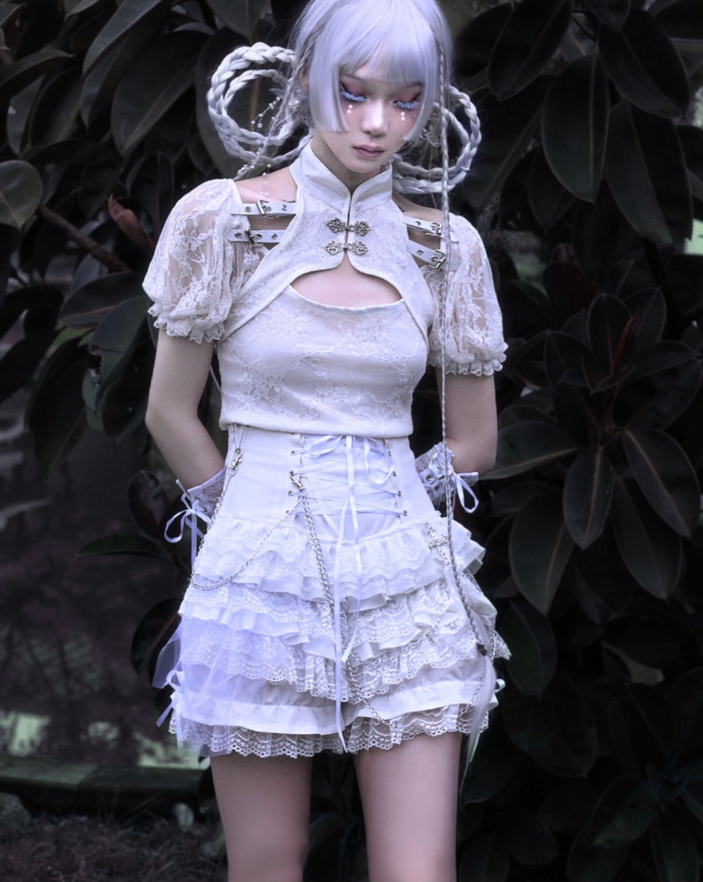 Get trendy with God's Redemption Lace Tiered Shorts - Shorts available at Peiliee Shop. Grab yours for $42.99 today!