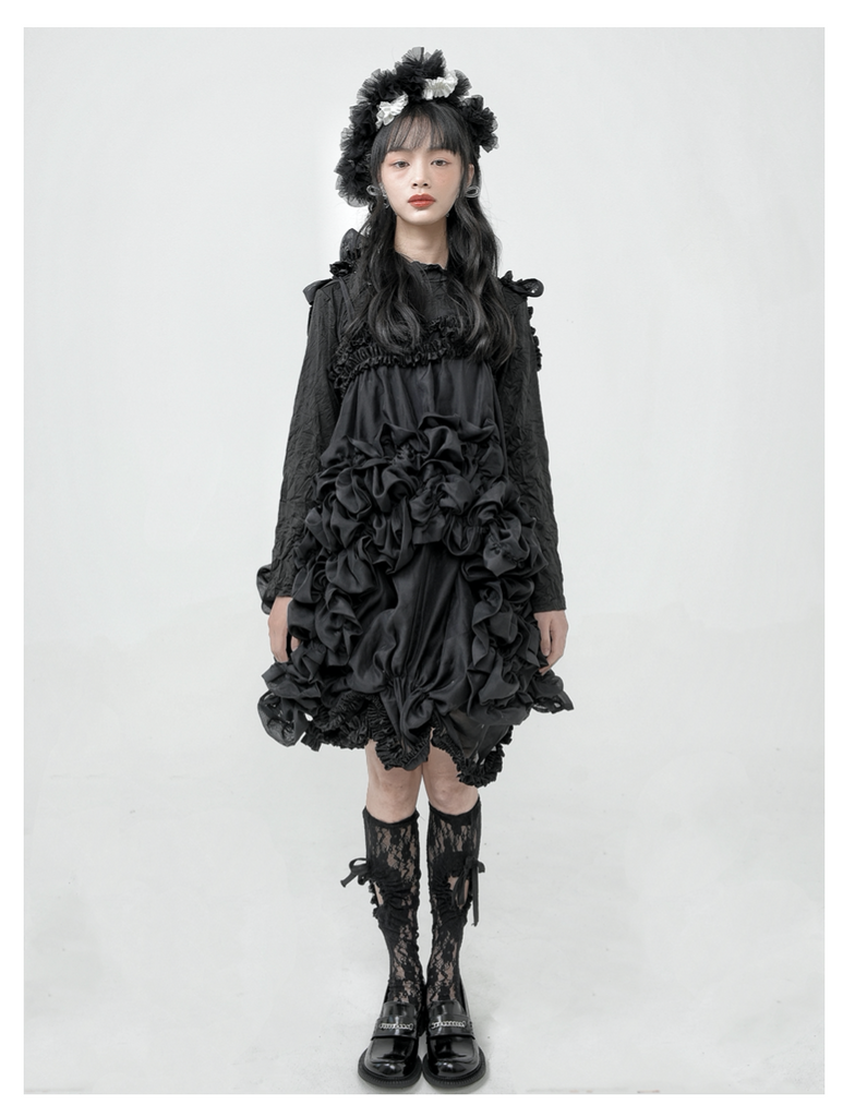 Get trendy with [Runway Couture] Gothic Doll Dress -  available at Peiliee Shop. Grab yours for $525 today!