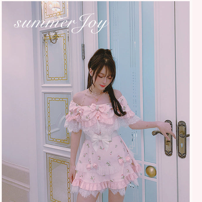 Get trendy with [Exclusive to PeilieeShop] Born like summer flower mini dress (Designer SJ) -  available at Peiliee Shop. Grab yours for $55 today!