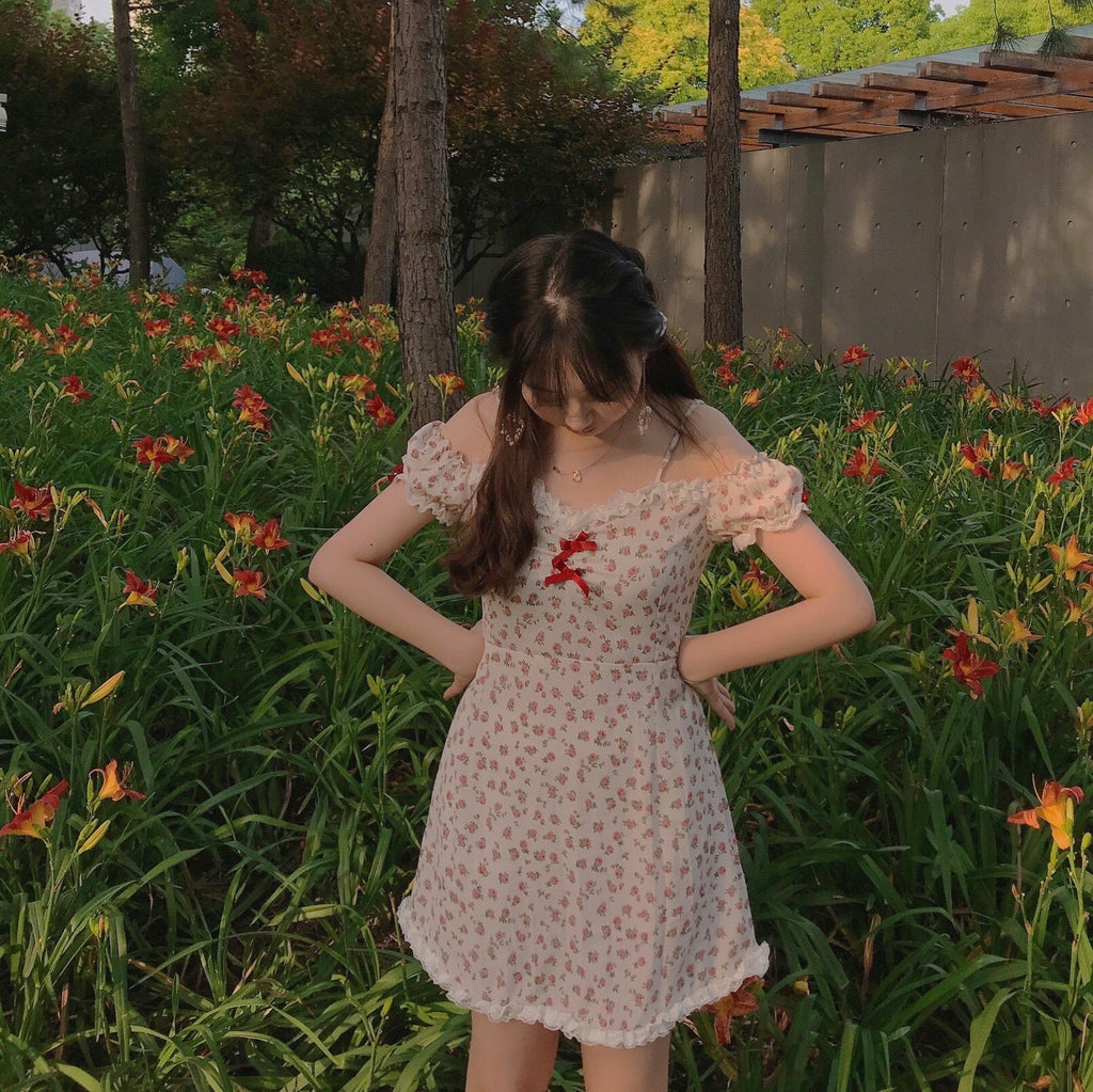 Get trendy with Picnic on a Sunny Afternoon Strawberry Mini Dress - Dresses available at Peiliee Shop. Grab yours for $42 today!