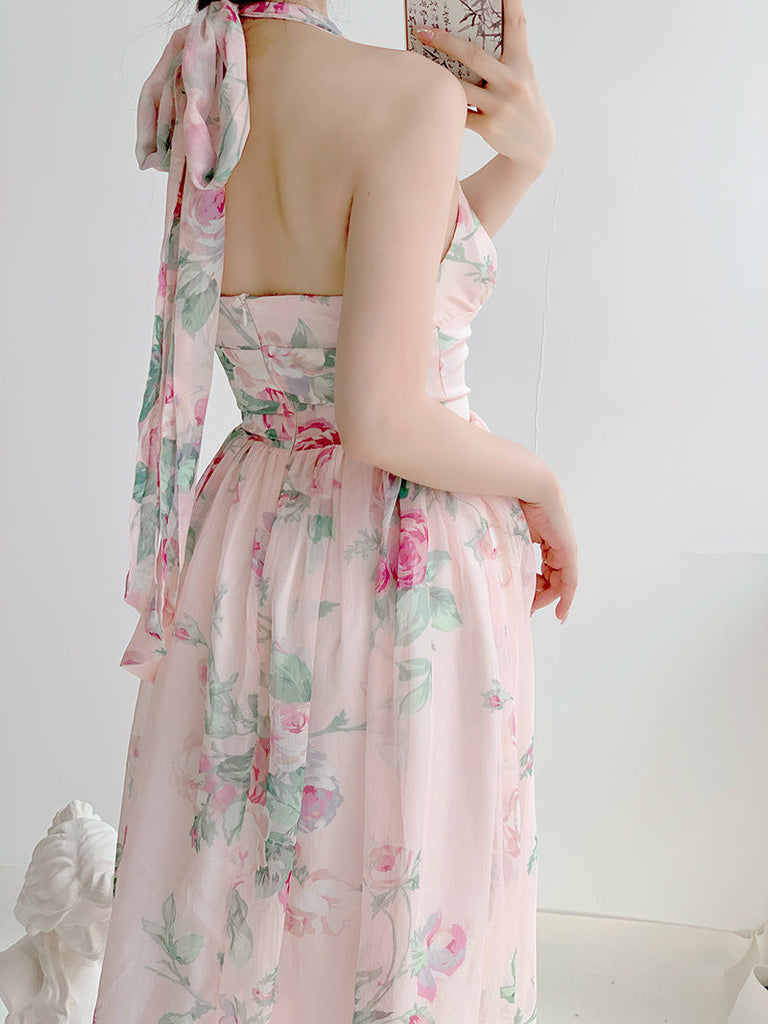 Lost In Dream Floral Dress Gown - Premium Dresses from Peiliee Shop - Just $46.00! Shop now at Peiliee Shop