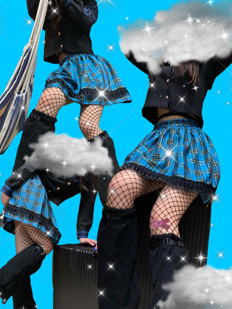 [Customized] Y2K Girl Pleated Tartan skirt - Premium  from Customized - Just $29.90! Shop now at Peiliee Shop