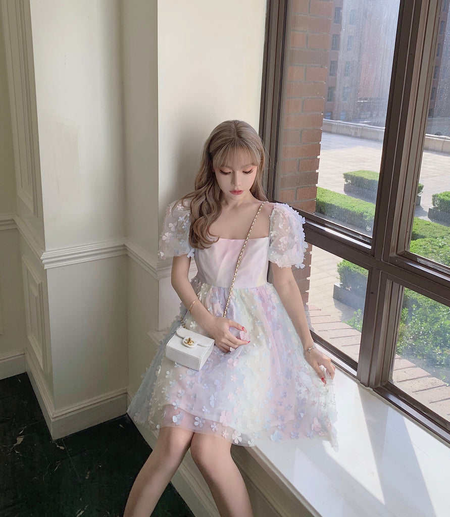 [Premium Selected] Dream Angel pastel rainbow coloured handmade princess dress - Premium  from Chic Memories - Just $105.00! Shop now at Peiliee Shop