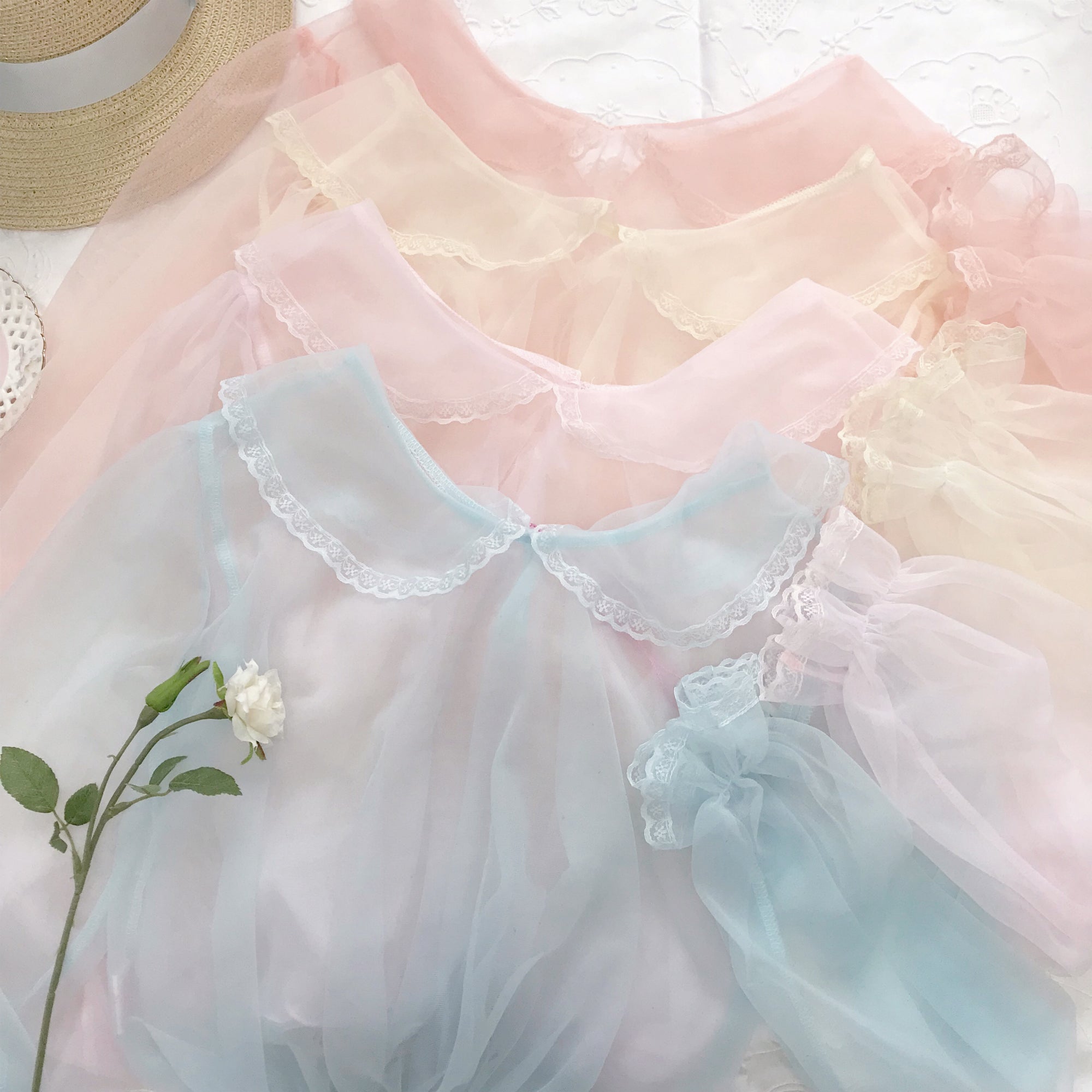 Get trendy with [2020 New] Yuki Hime Single Collar Pastel Babydoll Inner Blouse -  available at Peiliee Shop. Grab yours for $22 today!