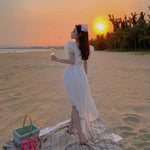 Get trendy with [Mid Season sale ] Hazy Moonlight Romantic Dress - Dress available at Peiliee Shop. Grab yours for $65 today!