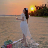 Get trendy with [Mid Season sale ] Hazy Moonlight Romantic Dress - Dress available at Peiliee Shop. Grab yours for $65 today!