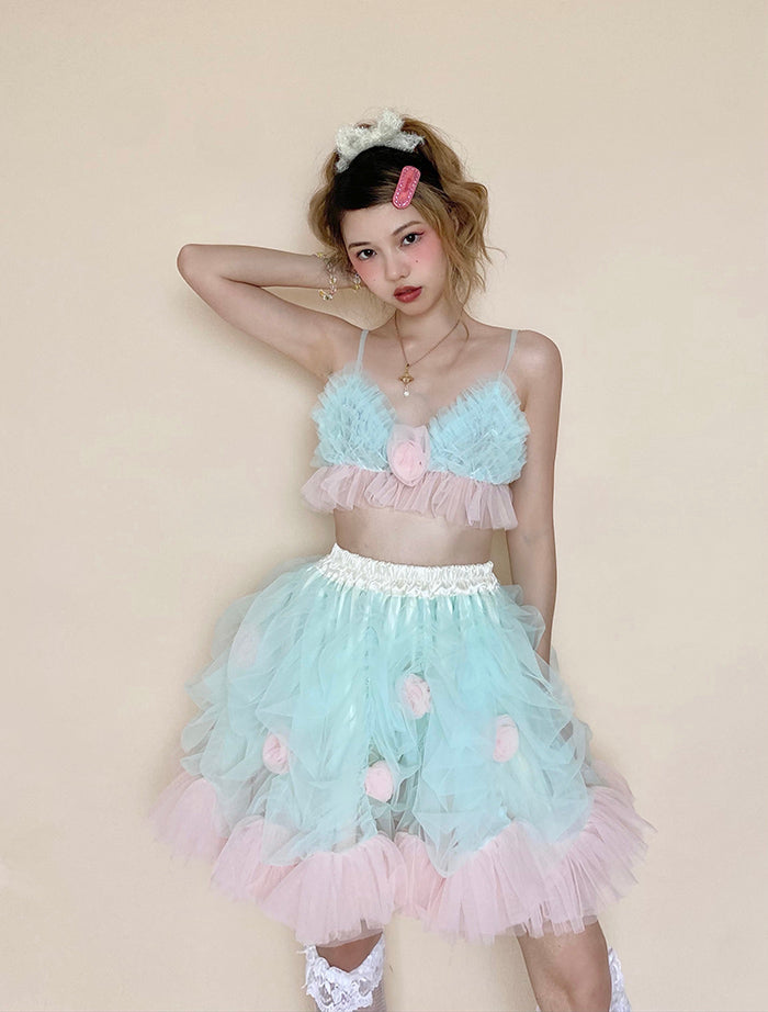 Get trendy with [August Unicorn] Strawberry Mint Marshmallow Handmade Dress Set - Dresses available at Peiliee Shop. Grab yours for $40 today!