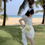 Get trendy with [Mid Season sale ] Hazy Moonlight Romantic Dress - Dress available at Peiliee Shop. Grab yours for $65 today!