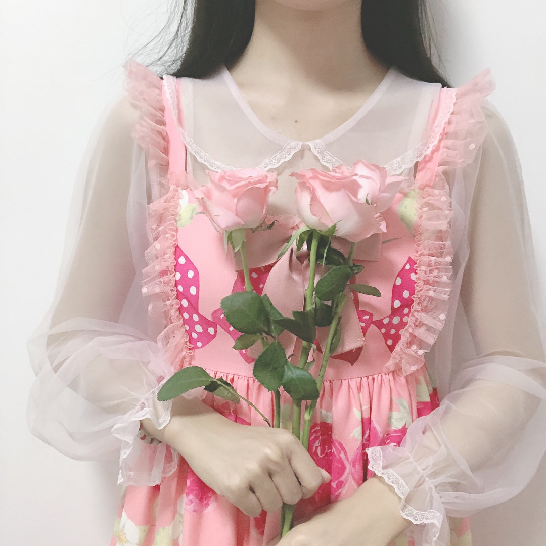 Get trendy with [2020 New] Yuki Hime Single Collar Pastel Babydoll Inner Blouse -  available at Peiliee Shop. Grab yours for $22 today!