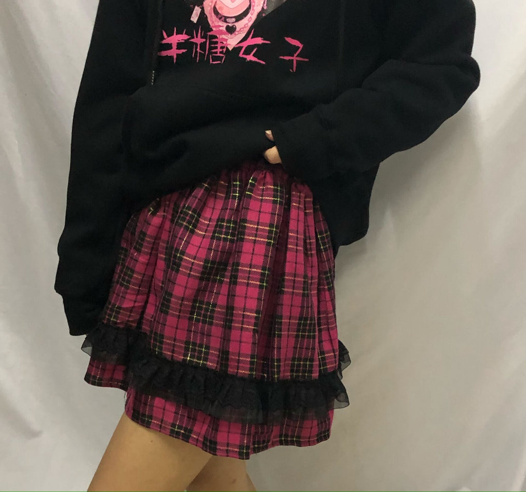 [Customized] Y2K Girl Pleated Tartan skirt - Premium  from Customized - Just $29.90! Shop now at Peiliee Shop