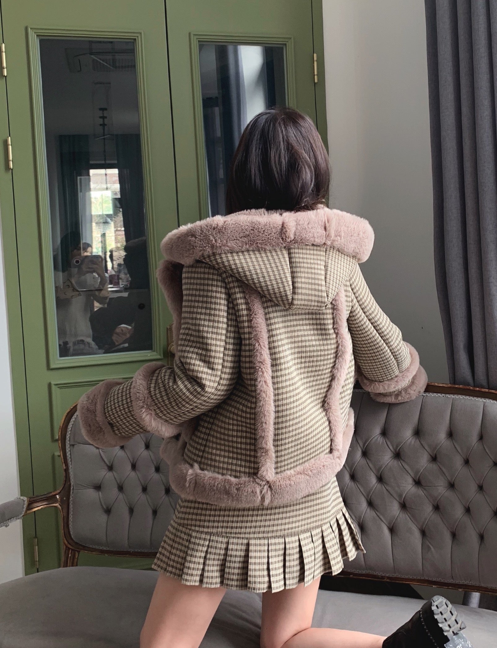 Get trendy with All I want for Christmas is you - faux fur skirt -  available at Peiliee Shop. Grab yours for $25 today!