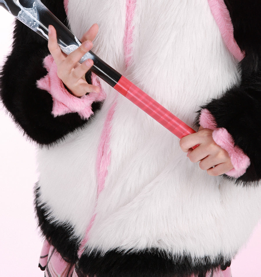 Get trendy with [Evil Tooth] Kongfu Panda Lady Faux Fur Coat - Coat available at Peiliee Shop. Grab yours for $70 today!