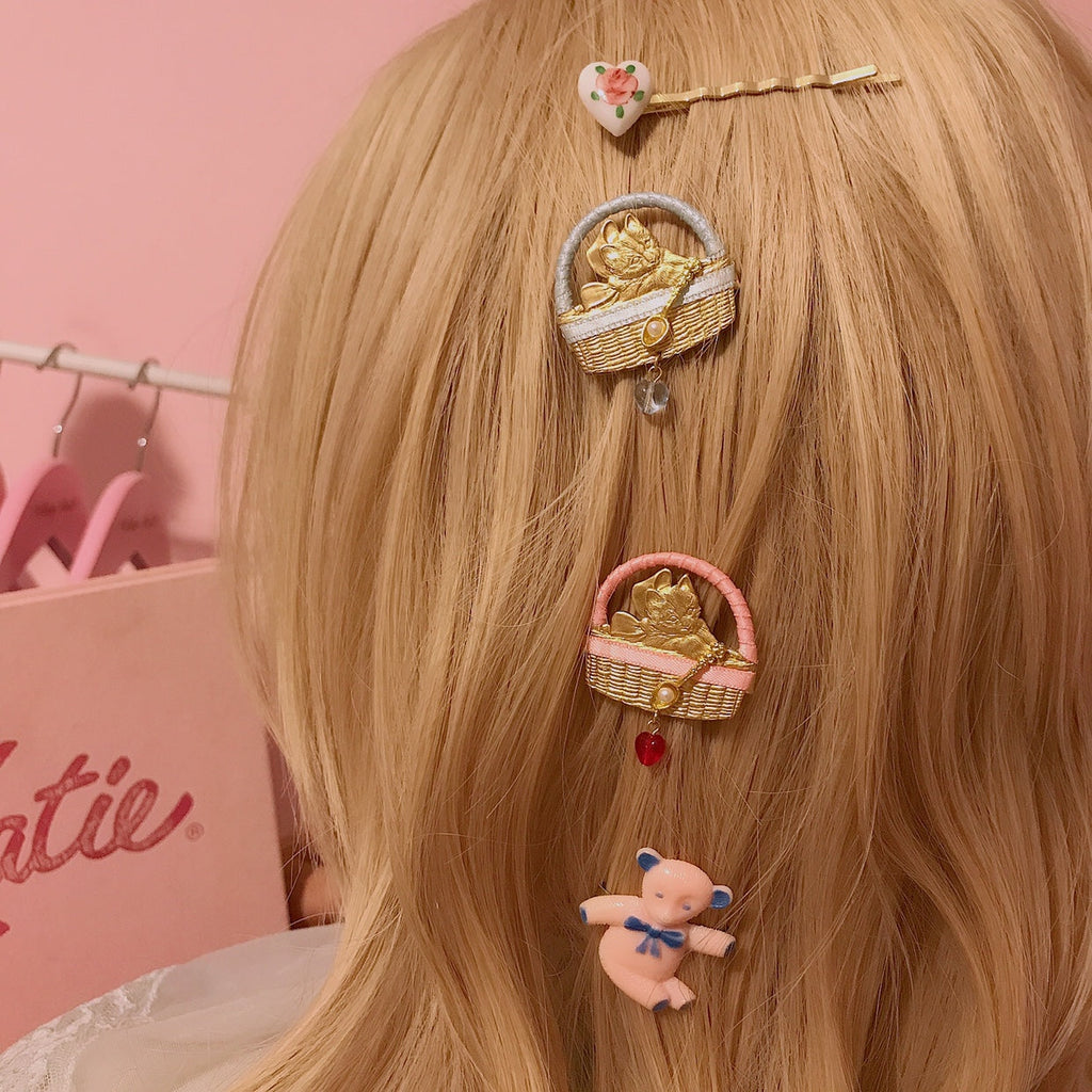 [Limited Edition] Kitty Party Brass hairpin (from Japanese Artist) - Premium  from Peiliee Shop - Just $28.80! Shop now at Peiliee Shop