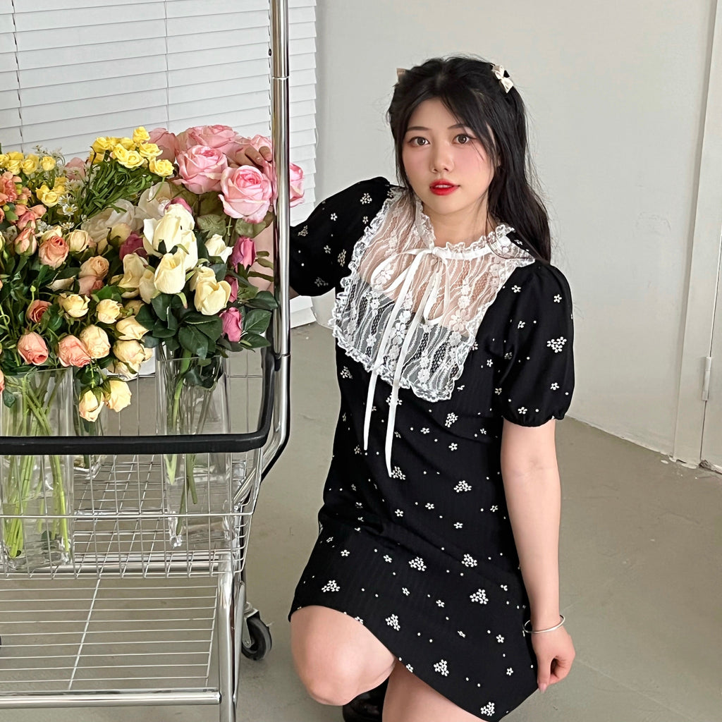 [Curve Beauty] Monica's Love Lace Dress - Premium Dresses from DAJUN - Just $39.00! Shop now at Peiliee Shop