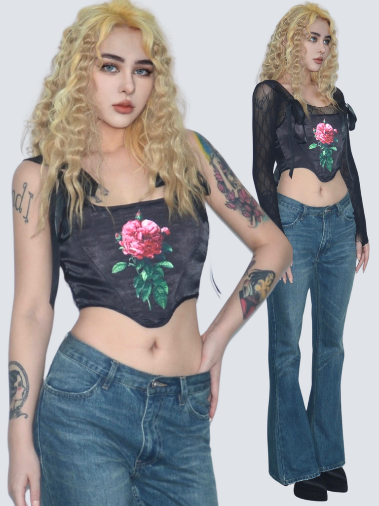 Get trendy with Backyard Rose Handmade Corset - Clothing available at Peiliee Shop. Grab yours for $99 today!