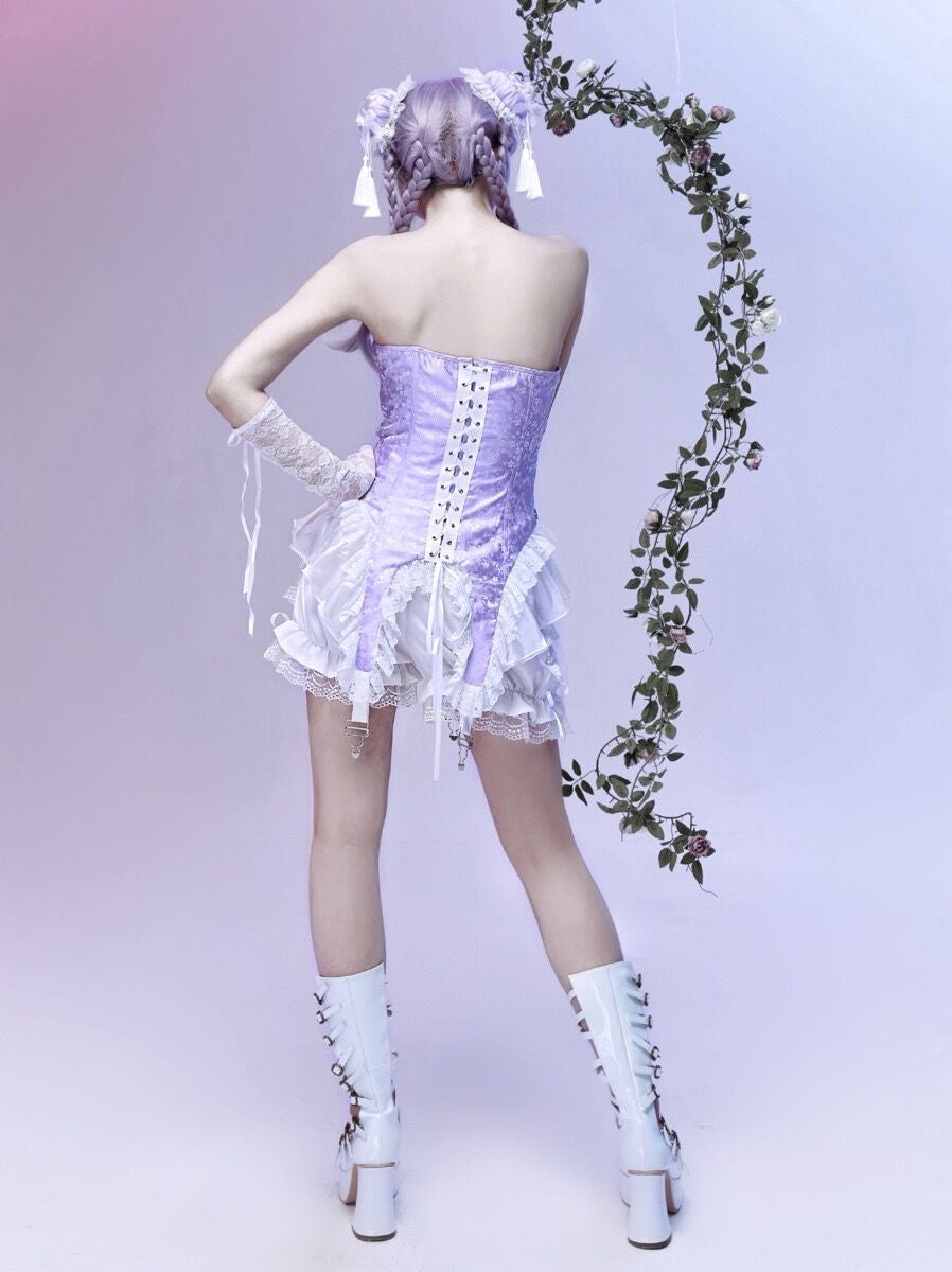 Get trendy with God's Redemption Jacquard Lace Corset - Lingerie available at Peiliee Shop. Grab yours for $49.99 today!