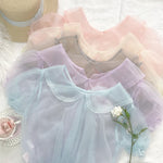 Get trendy with [2020 New] Yuki Hime Single Collar Pastel Babydoll Inner Blouse -  available at Peiliee Shop. Grab yours for $22 today!