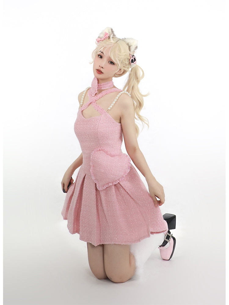 Barbie Core Lover Mini Dress - Premium Dress from Damn - Just $69.99! Shop now at Peiliee Shop